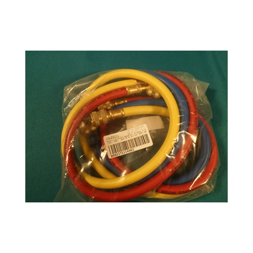 Szerviztömlő készlet R134a 1/4 col SAE, 3x0.9 m piros kék sárga/RENDELÉSRE
