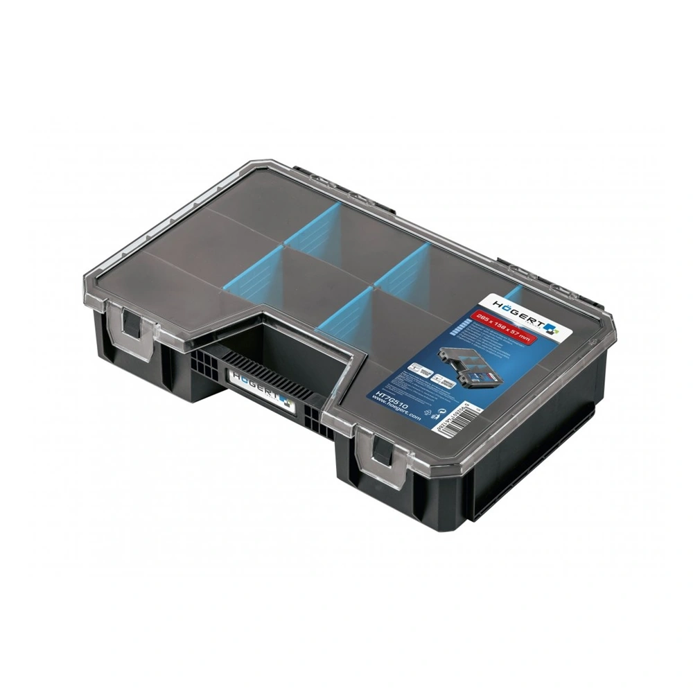 Szortimenter rendező, polikarbonát fedél, 294x194x194mm, HÖGERT HT7G510