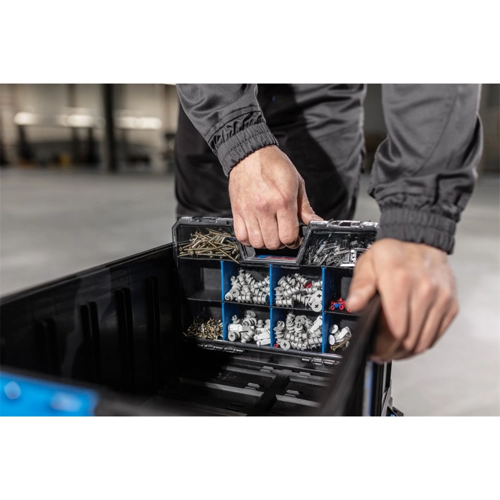 Szortimenter rendező, polikarbonát fedél, 294x194x194mm, HÖGERT HT7G510