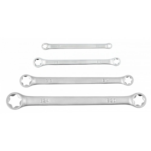 TORX kulcs készlet, kétoldalú, E6-E24, 4 részes , HÖGERT HT1W590