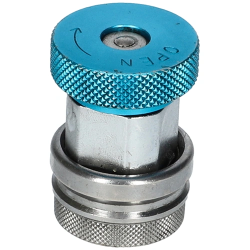 Töltő csatlakozó autóklíma R134a 1/4 coll SAE x 13 szívóoldali LP (kék)