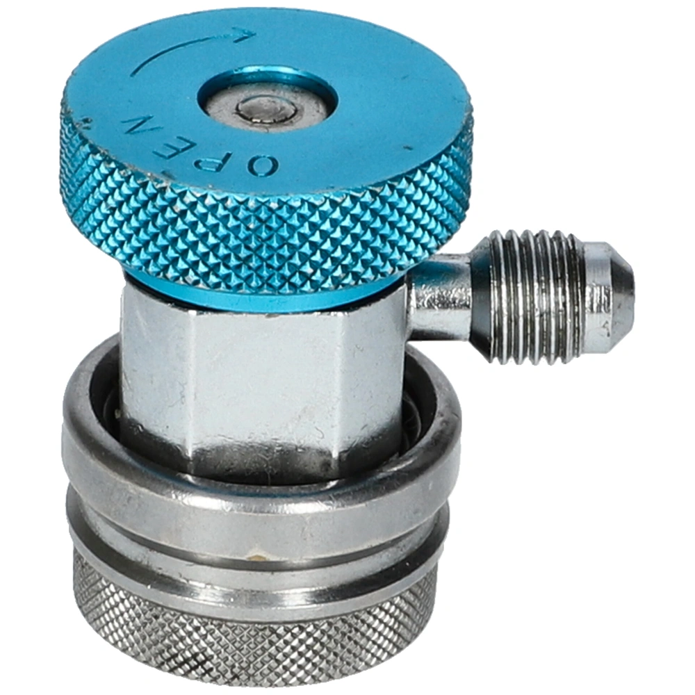 Töltő csatlakozó autóklíma R134a 1/4 coll SAE x 13 szívóoldali LP (kék)