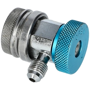 Töltő csatlakozó autóklíma R134a 1/4 coll SAE x 13 szívóoldali LP (kék)