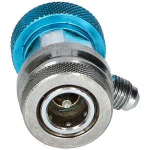 Töltő csatlakozó autóklíma R134a 1/4 coll SAE x 13 szívóoldali LP (kék)