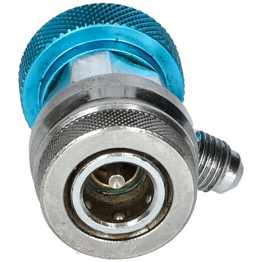 Töltő csatlakozó autóklíma R134a 1/4 coll SAE x 13 szívóoldali LP (kék)