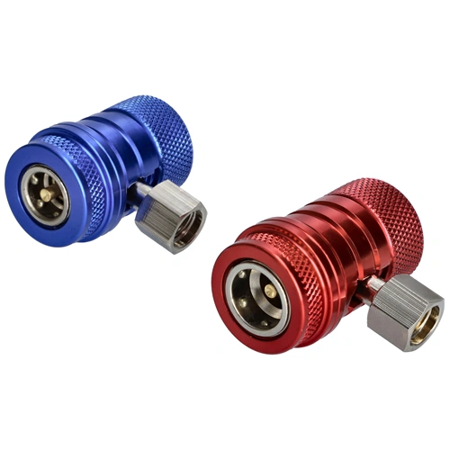 Töltő csatlakozó pár autóklíma R1234yf HP(piros) és LP (kék), biztonsági záras VALUE