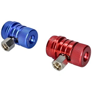 Töltő csatlakozó pár autóklíma R1234yf HP(piros) és LP (kék), biztonsági záras VALUE