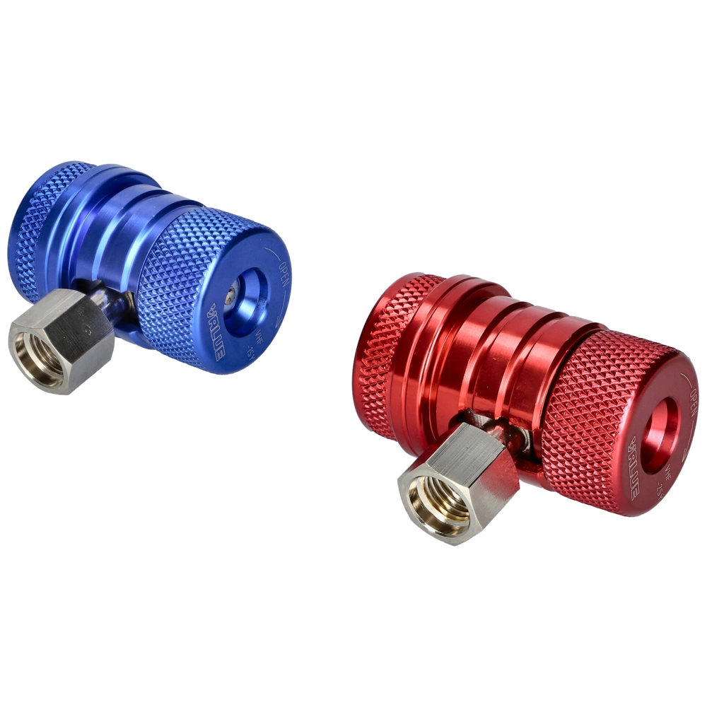 Töltő csatlakozó pár autóklíma R1234yf HP(piros) és LP (kék), biztonsági záras VALUE