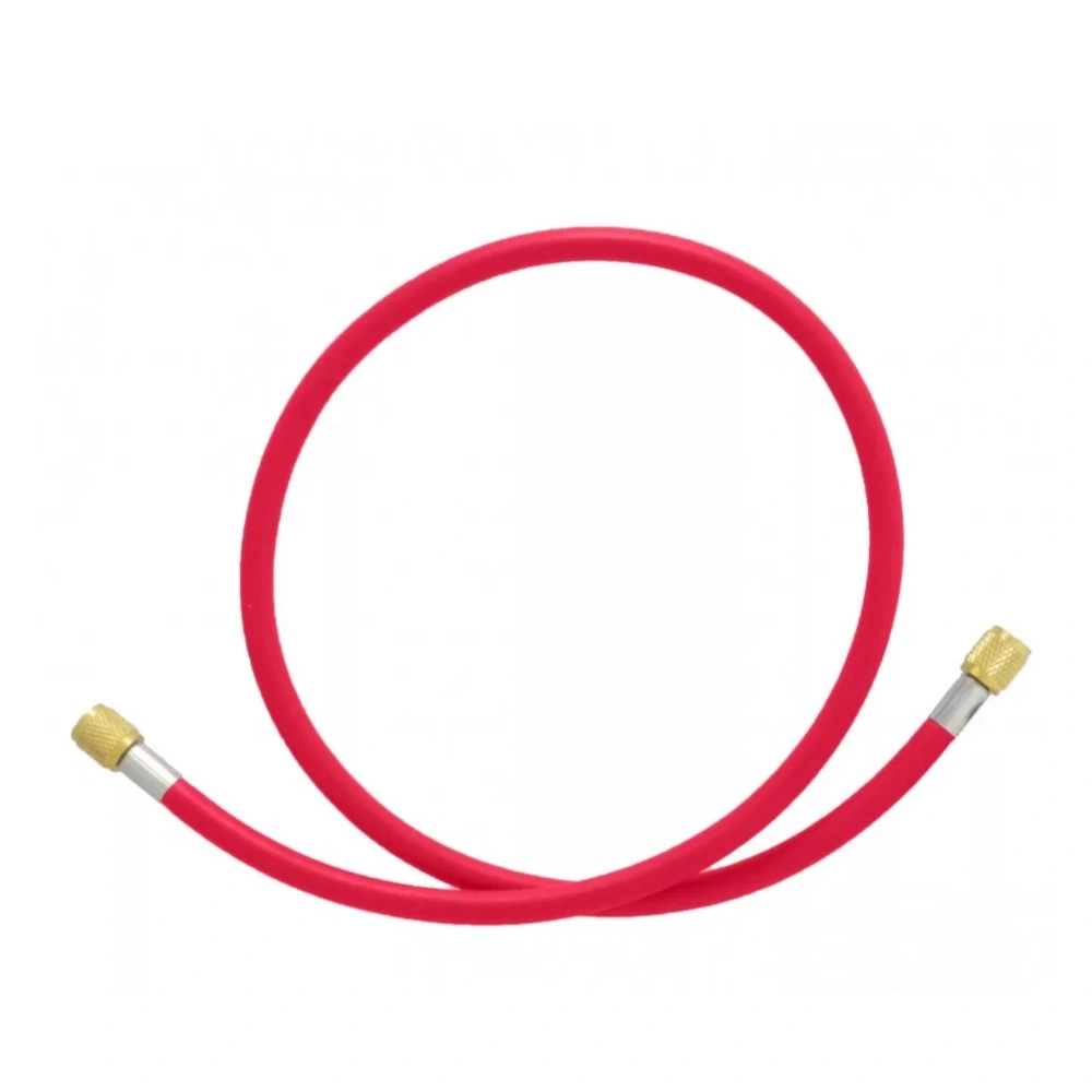 Töltőcső 1000mm piros 2 x 180° 1/4" SAE