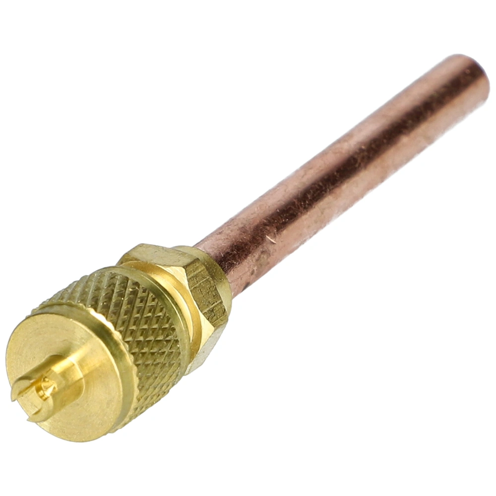 Töltőcső + szelep 5 cm csővel  D=6 mm (univerzális) hűtőgép