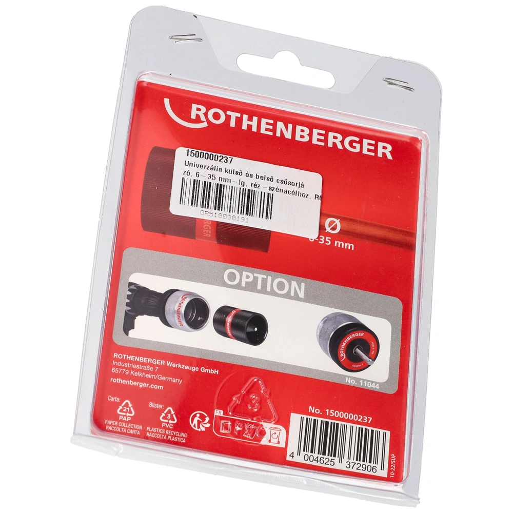 Univerzális külső és belső csősorjázó, 6-35 mm-ig, réz-szénacélhoz, ROTHENBERGER 1500000237 / RENDELÉSRE