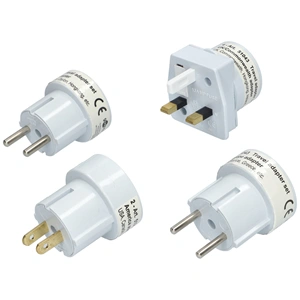 Utazó adapter univerzális (USA, EU, UK, AS) GOOBAY 100-230vac / RENDELÉSRE