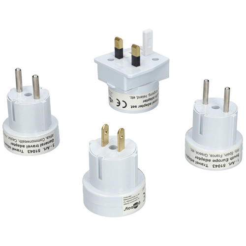 Utazó adapter univerzális (USA, EU, UK, AS) GOOBAY 100-230vac / RENDELÉSRE