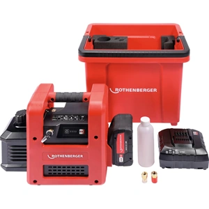 Vákuumszivattyú, 21 m3/h, ROAIRVAC R32 5.0 CL, 230V, 350L / perc, 8 Ah akkuval, ROTHENBERGER 1000003233 / RENDELÉSRE