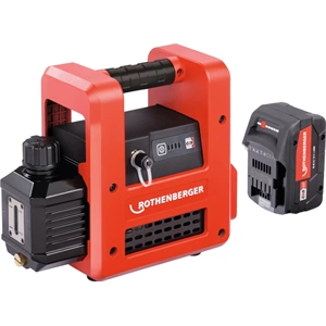 Vákuumszivattyú, 3,42 m3/h, ROAIRVAC R32 2.0 CL, 230V, 57L / perc, 8 Ah akkuval, ROTHENBERGER 1000003230 / RENDELÉSRE