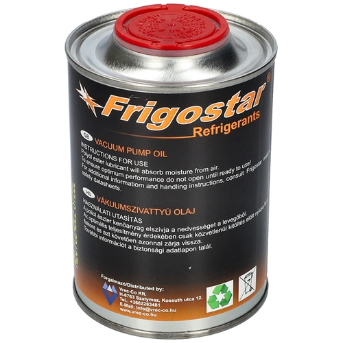 Vákuumszivattyú olaj Frigostar 0,5 liter