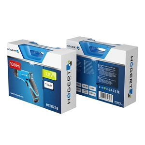 Vezeték nélküli csavarozó, 7.2V, 1500 mAh, 10 Nm, LED világítás, töltöttségjelző, koffer, HÖGERT HT2E212