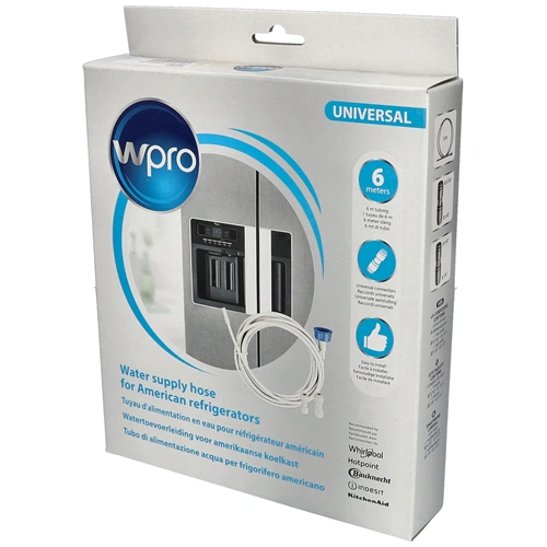 Vízbekötő készlet (cső + csatlakozók) vízadagolós Side By Side hűtőkhöz UNIVERZÁLIS