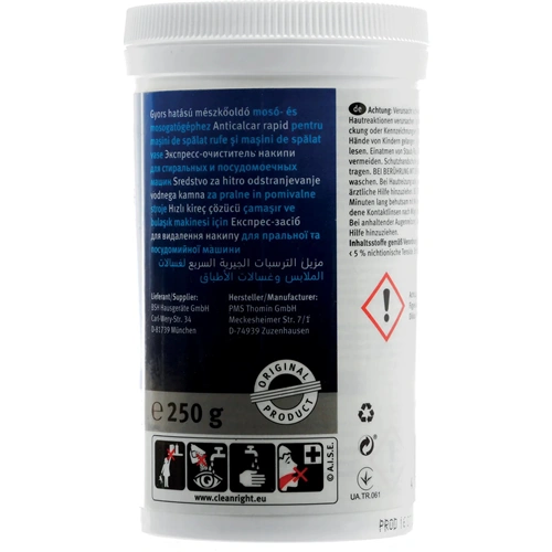 Vízkőoldó por mosógéphez, mosogatógéphez 250g (eredeti) BOSCH