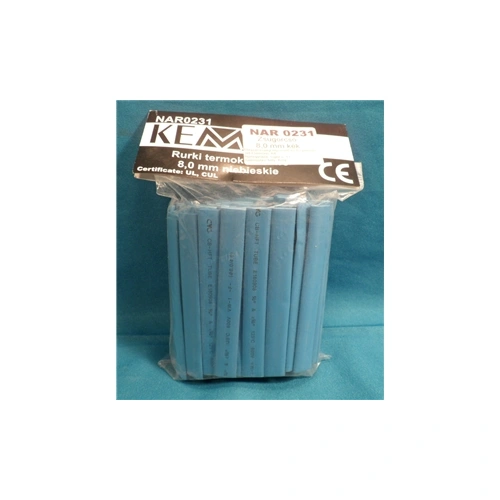 Zsugorcső 8,0mm 10cm kék  (100db/cs.) /RENDELÉSRE