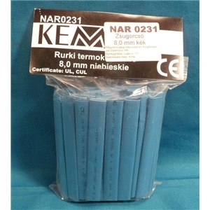 Zsugorcső 8,0mm 10cm kék  (100db/cs.) /RENDELÉSRE